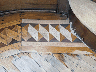 gluing old border down